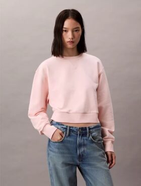 Kürzliches Sweatshirt aus French Terry in lockerer Passform