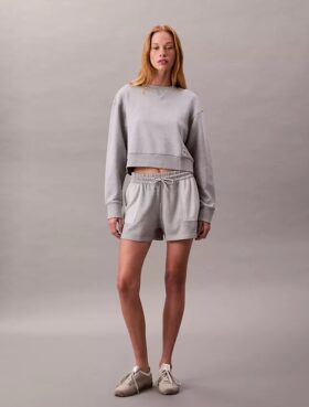 Kürzliches Sweatshirt aus French Terry in lockerer Passform