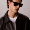 Kultige Monogram-Sonnenbrille in modifizierter Rechteckform Kultige Monogram-Sonnenbrille in modifizierter Rechteckform