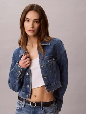 Kurze Denim-Trucker Jacket
