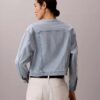 Kurze, kragenlose Denim-Trucker Jacket Kurze, kragenlose Denim-Trucker Jacket
