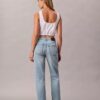 Kurze Straight-Jeans aus Lyocell-Mischung mit hoher Taille Kurze Straight-Jeans aus Lyocell-Mischung mit hoher Taille