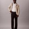 Kurzärmeliges Button-Down-Hemd aus Cotton Stretch mit Streifenmuster