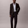 Kurzärmeliges Button-Down-Hemd aus Cotton Stretch mit Streifenmuster