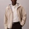 Kurzärmeliges Button-Down-Hemd aus Cotton Stretch mit Streifenmuster