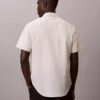 Kurzärmeliges Button-Down-Hemd aus Cotton Stretch mit Streifenmuster