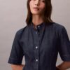 Kurzärmeliges Denim-Kleid Kurzärmeliges Denim-Kleid