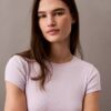 Kurzärmeliges T-Shirt aus Cotton Stretch-Rippstoff