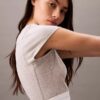 Kurzärmeliges T-Shirt aus Cotton Stretch-Rippstoff