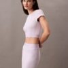 Kurzärmeliges T-Shirt aus Cotton Stretch-Rippstoff