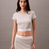 Kurzärmeliges T-Shirt aus Cotton Stretch-Rippstoff