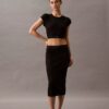 Kurzärmeliges T-Shirt aus Cotton Stretch-Rippstoff