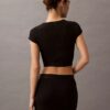 Kurzärmeliges T-Shirt aus Cotton Stretch-Rippstoff