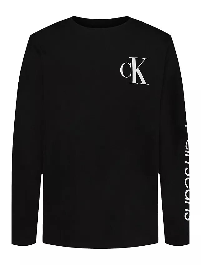 Langarm-T-Shirt für Jungen mit Monogram Langarm-T-Shirt für Jungen mit Monogram