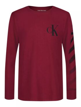 Langarm-T-Shirt für Jungen mit Monogram und Farbverlauf