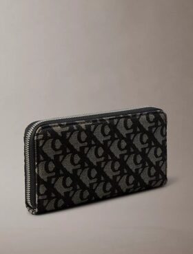 Lange Reißverschluss-Geldbörse mit durchgehendem Monogram
