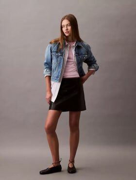 Leder-Minirock