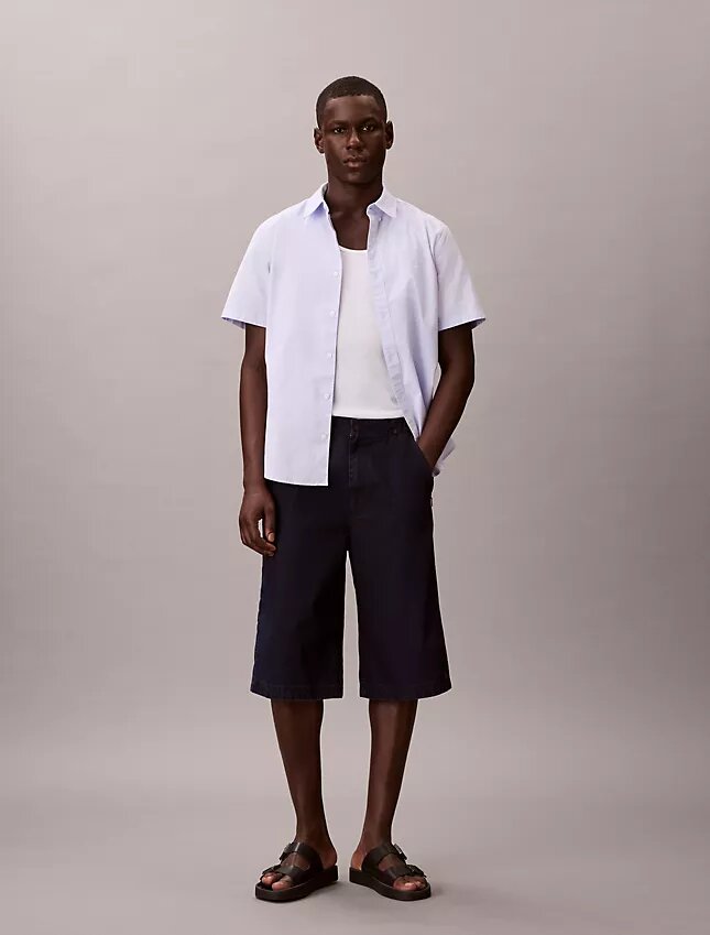 Leichte Indigo-Denim-Langshorts Leichte Indigo-Denim-Langshorts