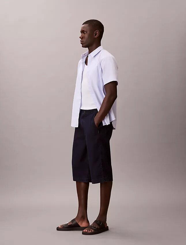 Leichte Indigo-Denim-Langshorts Leichte Indigo-Denim-Langshorts