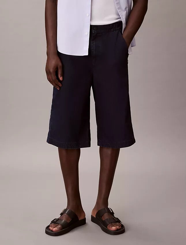 Leichte Indigo-Denim-Langshorts Leichte Indigo-Denim-Langshorts