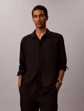 Leichtes Overshirt aus Leinenmischung