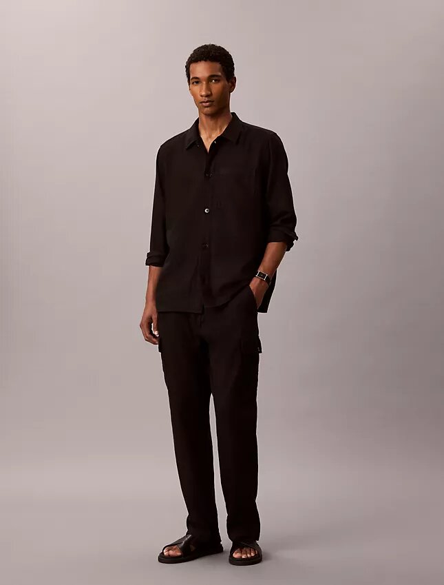 Leichtes Overshirt aus Leinenmischung Leichtes Overshirt aus Leinenmischung