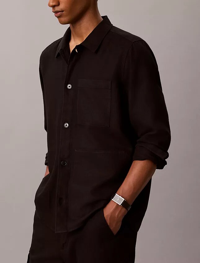 Leichtes Overshirt aus Leinenmischung Leichtes Overshirt aus Leinenmischung
