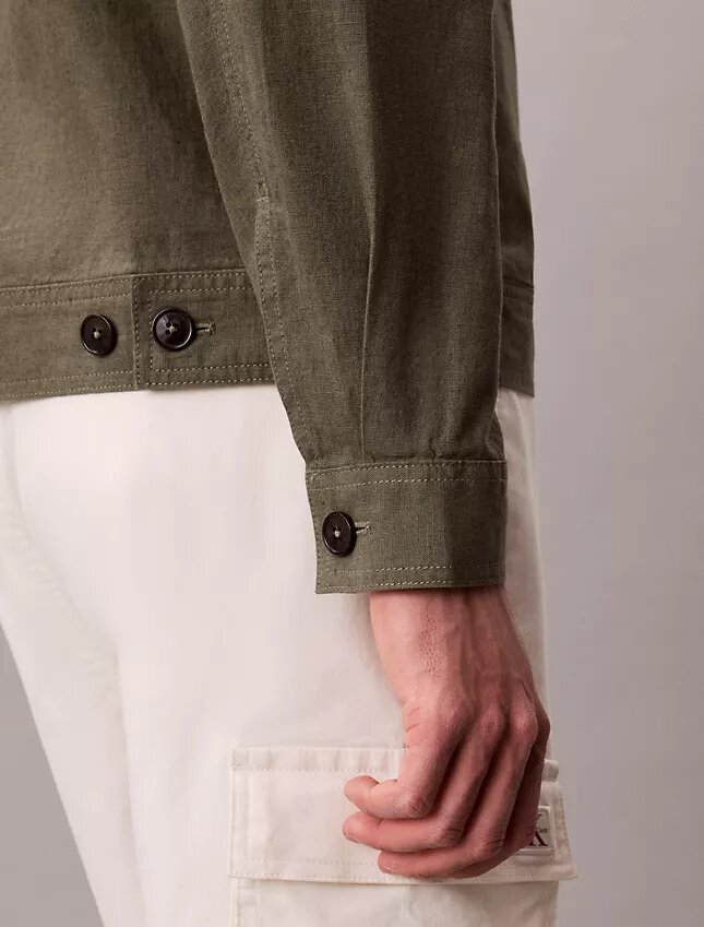 Leinen-Baumwoll-Hemdjacke Leinen-Baumwoll-Hemdjacke