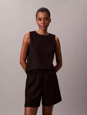 Leinen-Baumwoll-Shorts zum Hineinschlüpfen