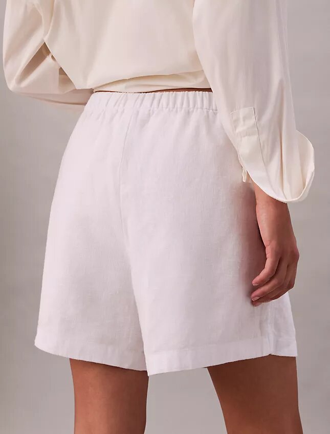 Leinen-Baumwoll-Shorts zum Hineinschlüpfen Leinen-Baumwoll-Shorts zum Hineinschlüpfen
