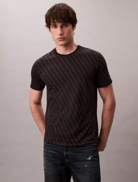 Liquid Touch Allover-Monogram-Klassik-T-Shirt