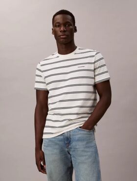 Liquid Touch Stripe Rundhals-T-Shirt