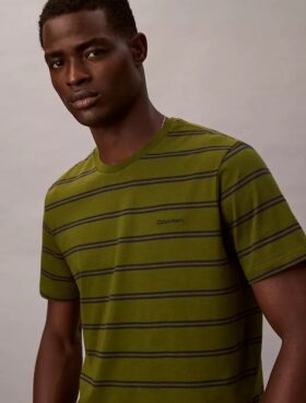 Liquid Touch Stripe T-Shirt mit Rundhalsausschnitt