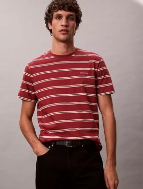 Liquid Touch Stripe T-Shirt mit Rundhalsausschnitt