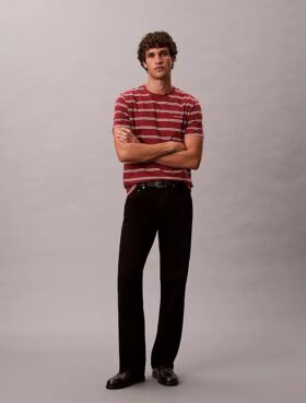 Liquid Touch Stripe T-Shirt mit Rundhalsausschnitt