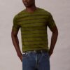 Liquid Touch Stripe T-Shirt mit Rundhalsausschnitt