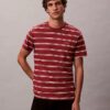 Liquid Touch Stripe T-Shirt mit Rundhalsausschnitt