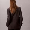 Locker sitzender Blazer aus Wollmischung mit Hahnentrittmuster