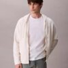 Locker sitzender Hoodie aus Baumwollmischung mit Bouclé-Struktur Locker sitzender Hoodie aus Baumwollmischung mit Bouclé-Struktur