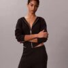 Locker sitzender Strick-Hoodie