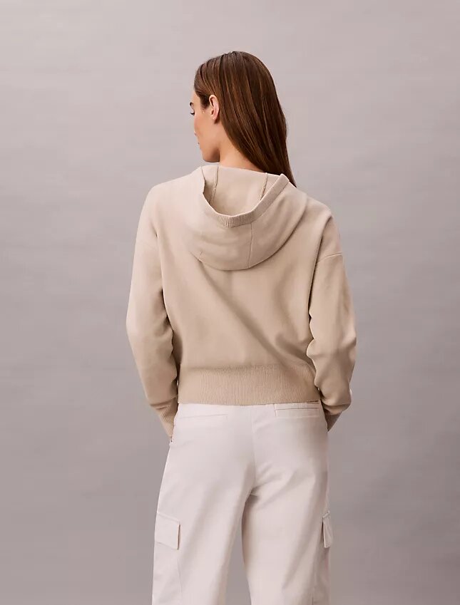 Locker sitzender Strick-Hoodie Locker sitzender Strick-Hoodie