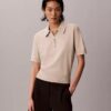 Locker sitzender Strick-Polo-Pullover Locker sitzender Strick-Polo-Pullover