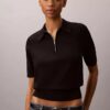 Locker sitzender Strick-Polo-Pullover Locker sitzender Strick-Polo-Pullover