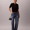 Locker sitzender Strick-Polo-Pullover Locker sitzender Strick-Polo-Pullover