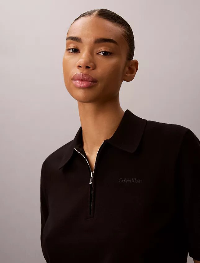 Locker sitzender Strick-Polo-Pullover Locker sitzender Strick-Polo-Pullover
