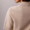 Locker sitzender Strick-Polo-Pullover Locker sitzender Strick-Polo-Pullover
