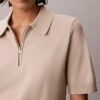 Locker sitzender Strick-Polo-Pullover Locker sitzender Strick-Polo-Pullover