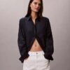 Locker sitzendes Button-Down-Hemd aus Leinenmischung