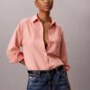 Locker sitzendes Button-Down-Hemd aus Leinenmischung
