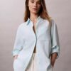 Locker sitzendes Button-Down-Hemd aus Leinenmischung Locker sitzendes Button-Down-Hemd aus Leinenmischung